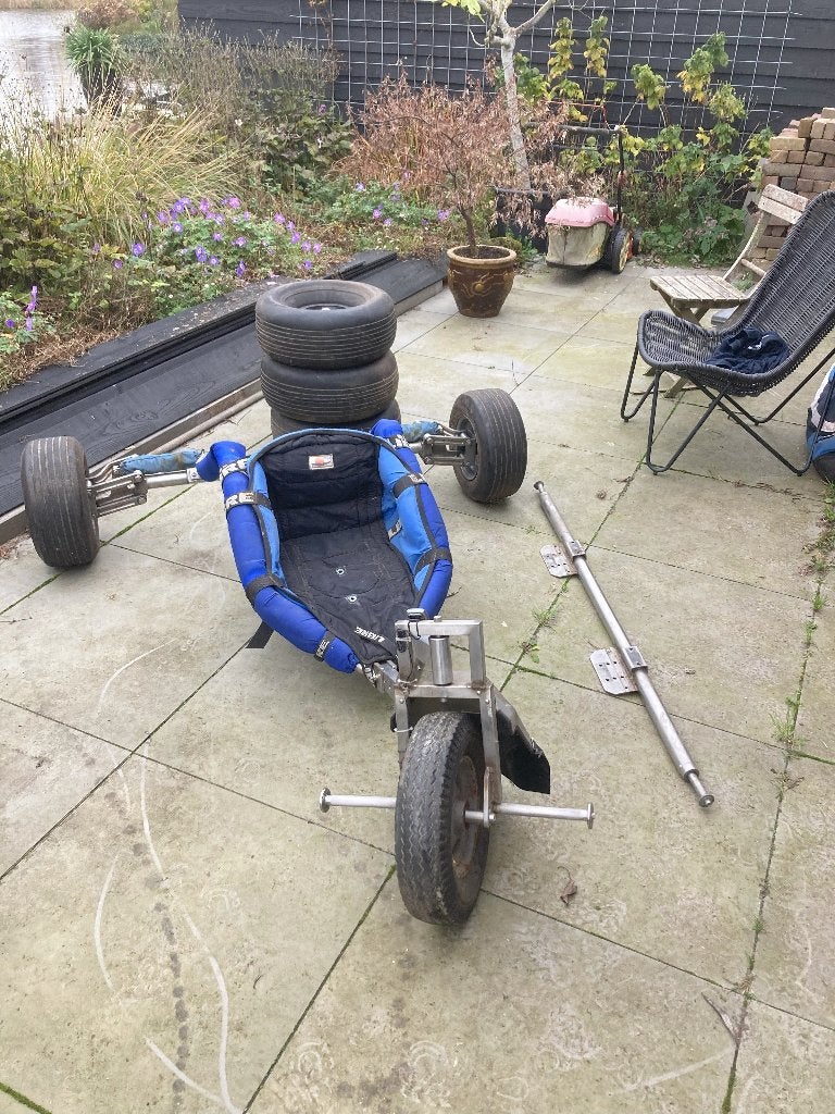 Libre RVS Kite buggy + extra verende achteras, Ophalen, Gebruikt, Vierlijns, Toebehoren