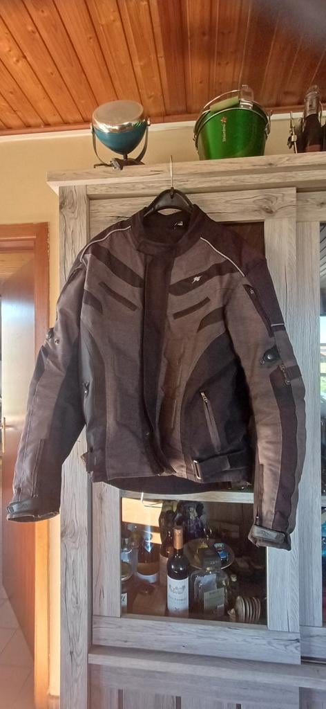 Motorjas (heren)  Rusty Stitches textiel zwart/grijs, Motoren, Kleding | Motorkleding, Ophalen of Verzenden, Tweedehands, Jas | textiel