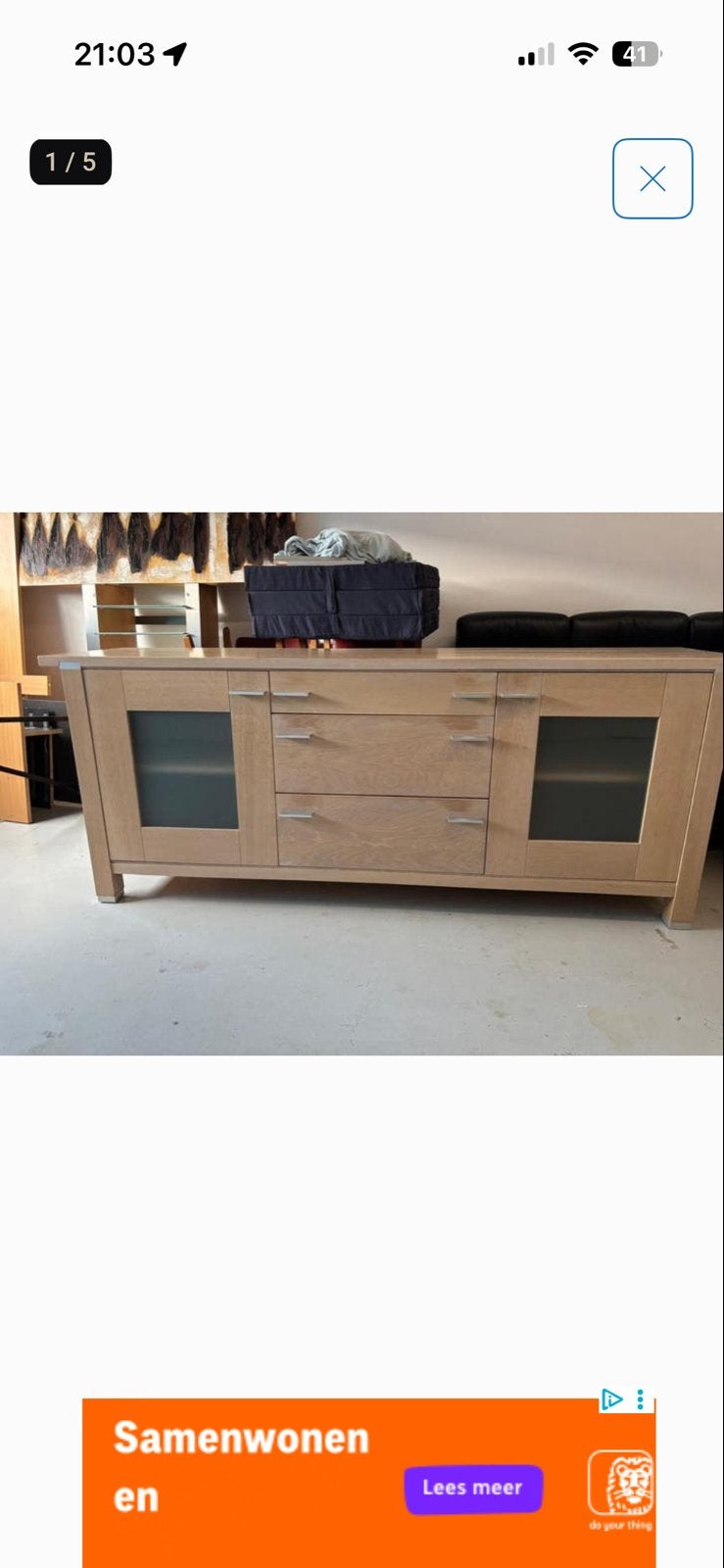 Hans Daalder Dressoir - Goede Staat, Ophalen, Gebruikt, 150 tot 200 cm, Met lade(s)