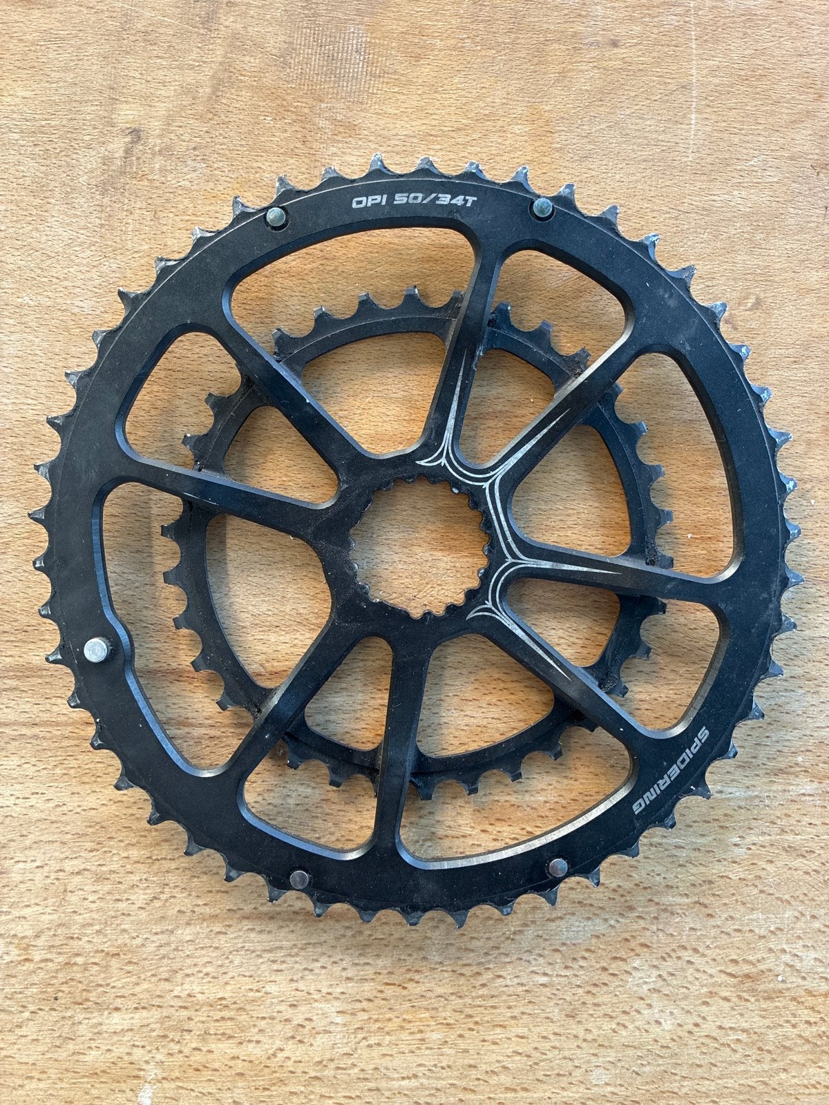 Hallowgram Spidering 50/34T kettingblad cannondale, Crankstel of Pedalen, Gebruikt, Ophalen of Verzenden, Aluminium