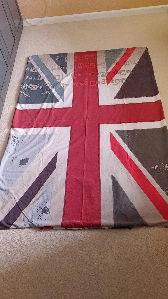Dekbedovertrekset vlag 140 x 200 cm, Gebruikt, Dekbedovertrek, Ophalen of Verzenden, Overige kleuren