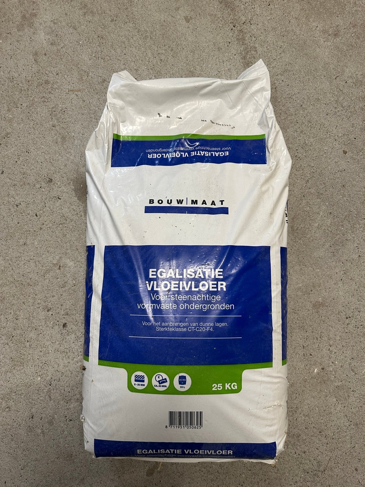 Egalisatie Vloeivloer - 1,5 zak (25 kg per zak), Doe-het-zelf en Verbouw, Vloerdelen en Plavuizen, Ophalen, Overige materialen