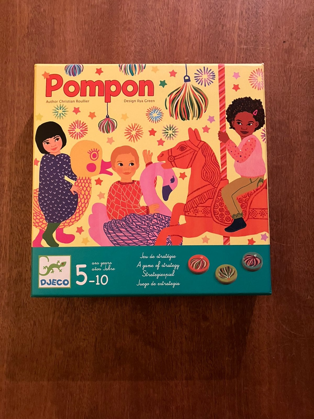 Djeco Pompon spel 5 -10 jaar strategiespel als nieuw, Ophalen of Verzenden, Zo goed als nieuw