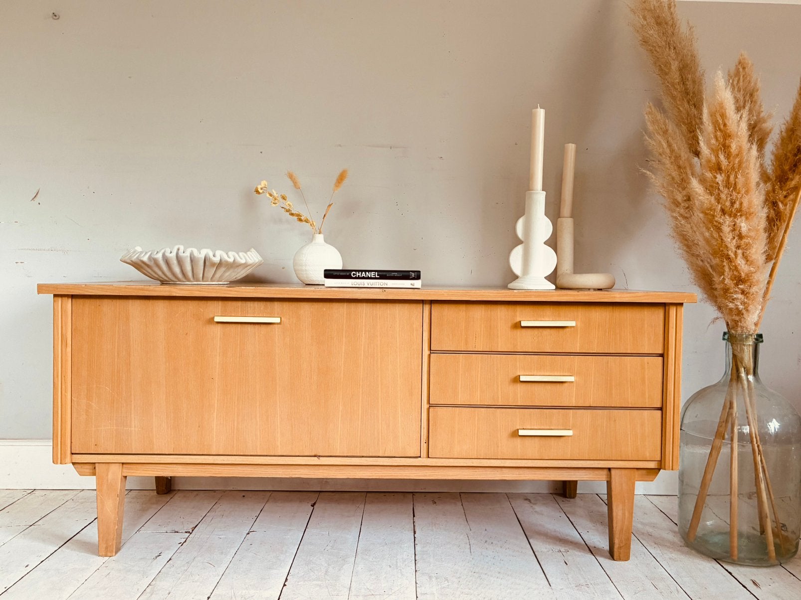 Vintage retro dressoir tv meubel mid century, Ophalen, Gebruikt, 100 tot 150 cm, Vintage