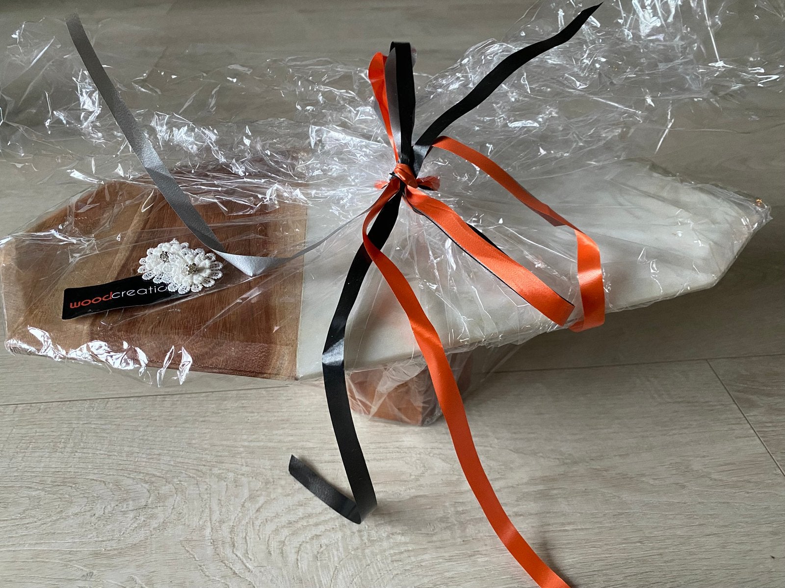 Houten/marmeren serveerplank - Nieuw, Huis en Inrichting, Ophalen, Nieuw, Overige vormen, Overige materialen