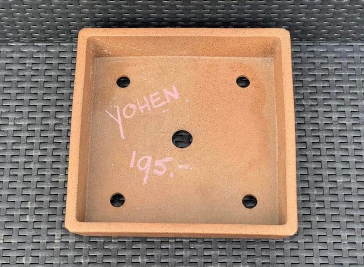 Bonsai schaal handgemaakt Yohen Tokoname 27,6x27,4x6,7, Tuin en Terras, Vierkant, Ophalen of Verzenden, Zo goed als nieuw, Aardewerk