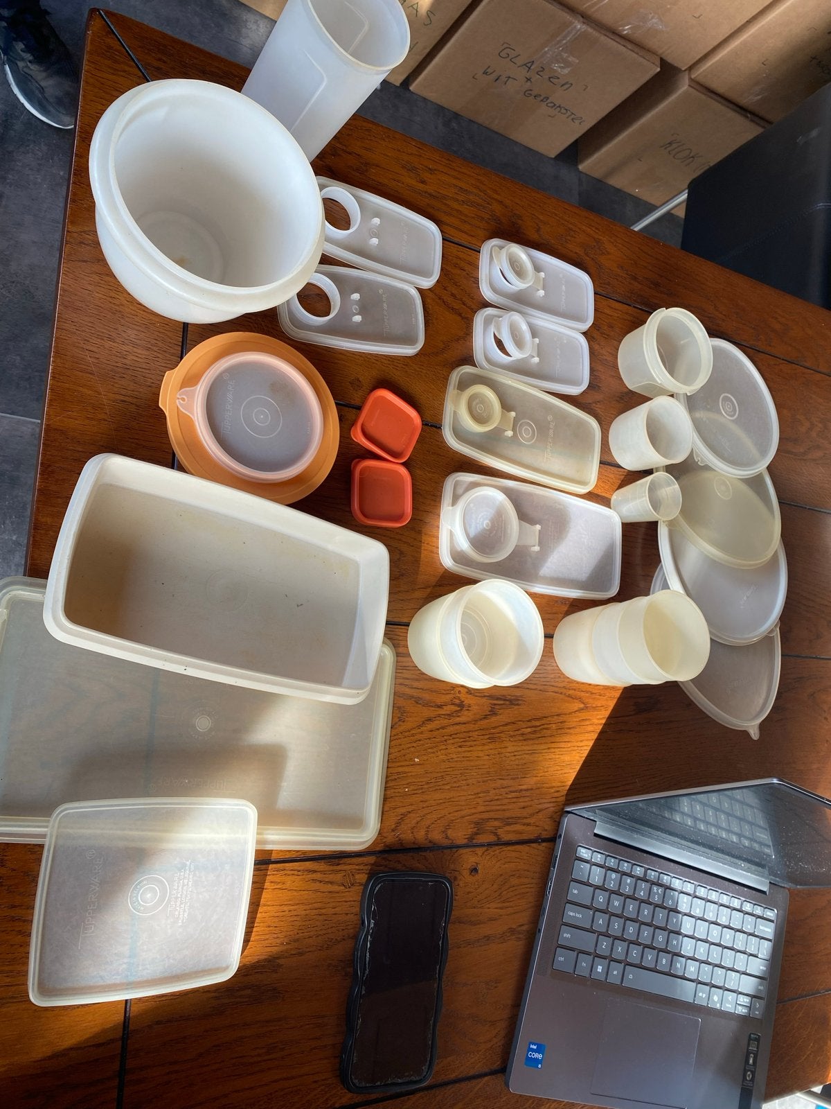 Tupperware onderdelen: oud, nieuw en vintage, Gebruikt, Overige typen, Ophalen of Verzenden, Met deksel