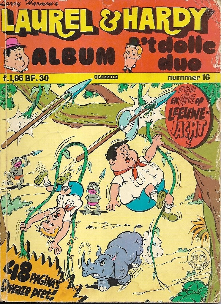 Laurel en Hardy - Album nummer 16 Stan en Ollie op leeuwen.., Eén comic, Ophalen of Verzenden, Gelezen, Amerika