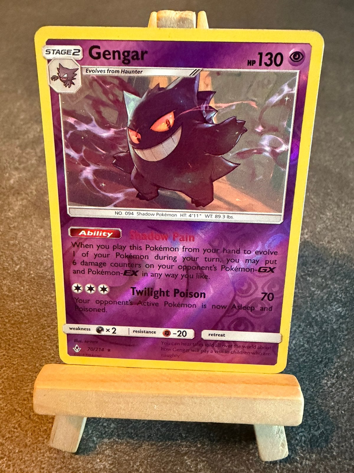 Gengar reverse holo 70/214 Pokémon Unbroken Bonds, Ophalen of Verzenden, Zo goed als nieuw