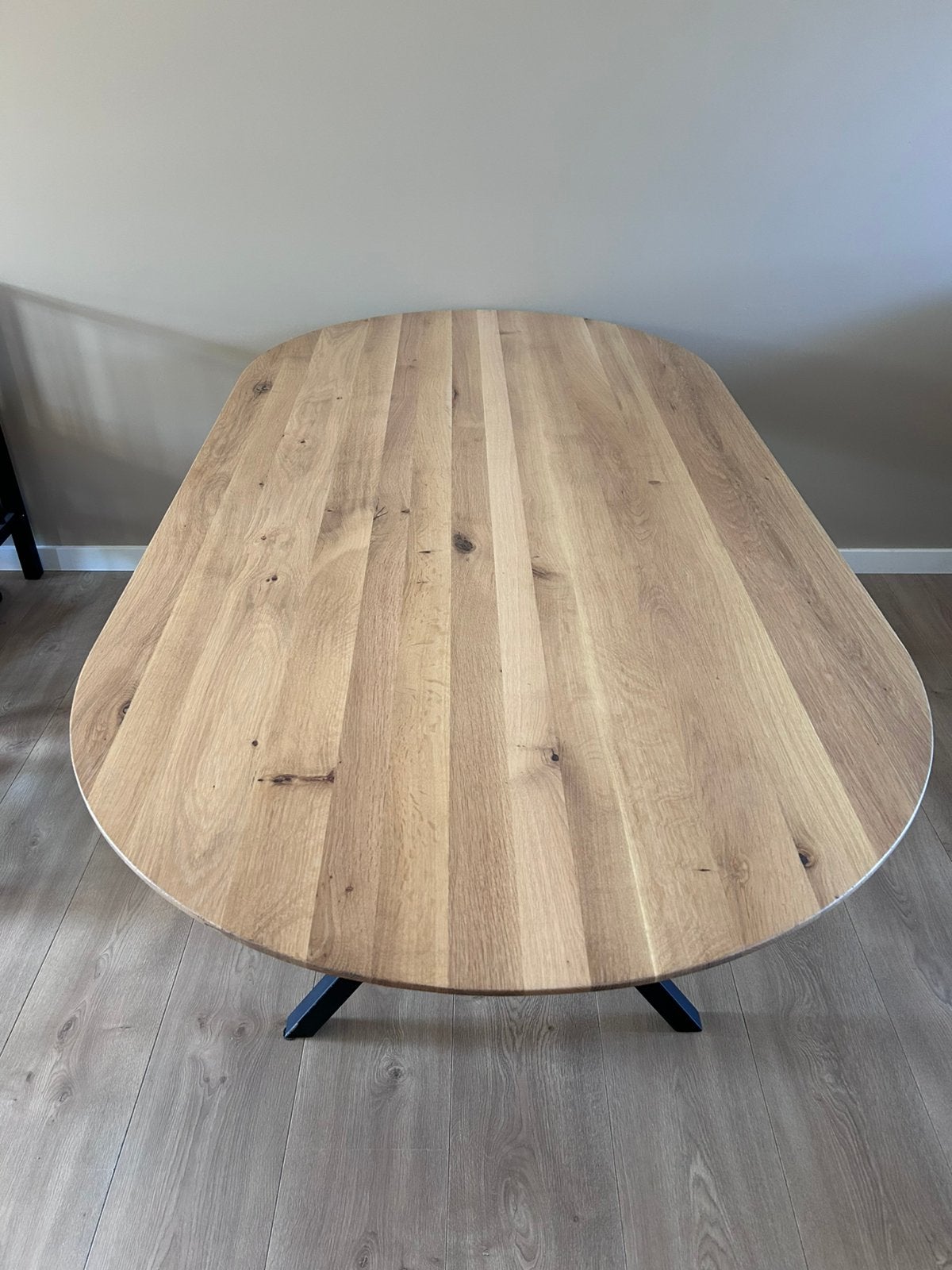Prachtige eettafel eikenhout, Ophalen, Eikenhout, 200 cm of meer, 50 tot 100 cm