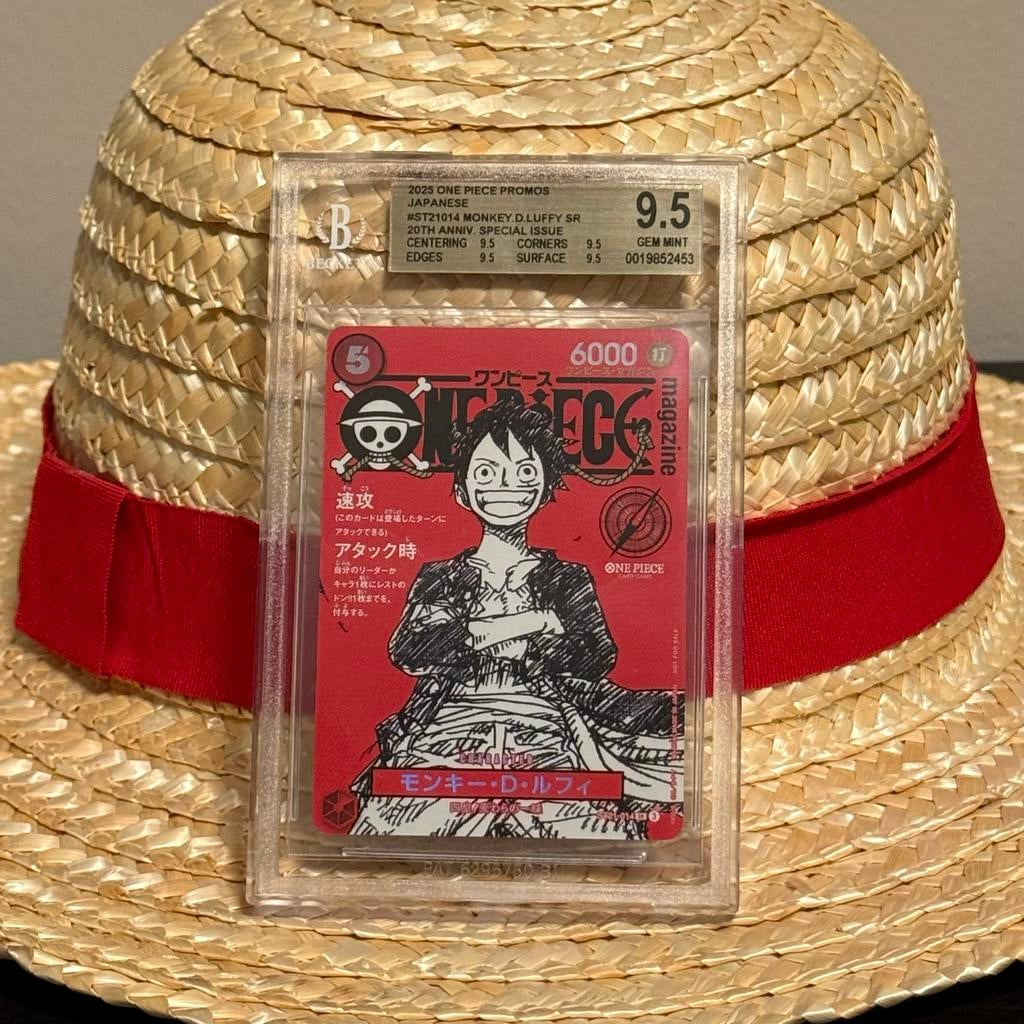 Magazine Luffy (ST21-014) BGS 9.5 Gem Mint, Hobby en Vrije tijd, Verzamelkaartspellen | Pokémon, Ophalen of Verzenden, Zo goed als nieuw