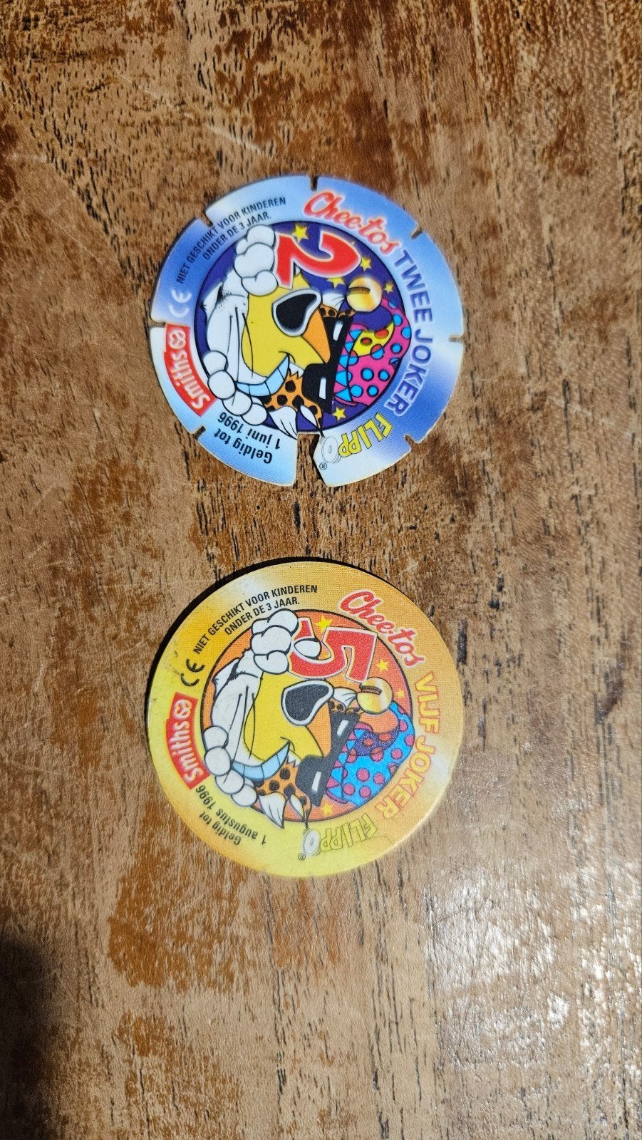 Joker Flippo's (2 stuks) - Cheetos Twee en Vijf Joker, Ophalen of Verzenden, Joker, Losse flippo's