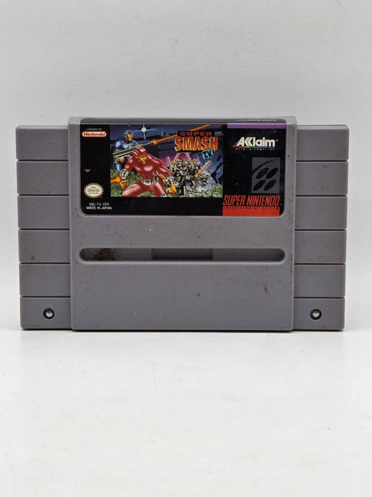 Super Smash TV SNES, Spelcomputers en Games, Games | Nintendo Super NES, Gebruikt, Shooter, Onbekend, 2 spelers