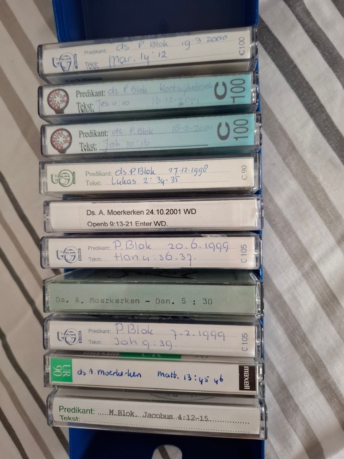cassettebandjes preken Ger.Gem, Ophalen of Verzenden, Overige genres, 2 t/m 25 bandjes