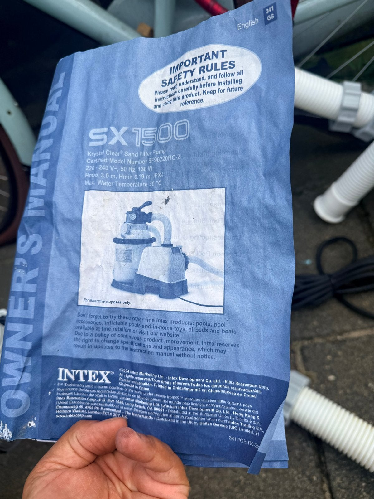Intex Krystal Clear Zandfilterpomp SF90220RC-2 (SX1500), Ophalen, Gebruikt, Zwembadpomp