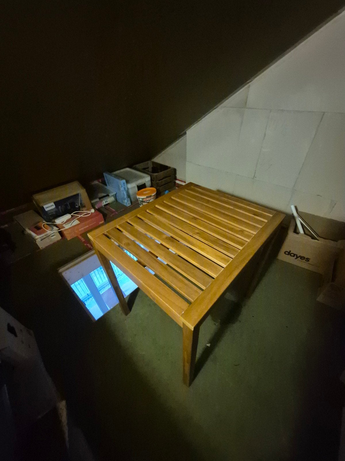 Houten Ikea buitentafel, Tuin en Terras, Ophalen, Nieuw, Vierkant