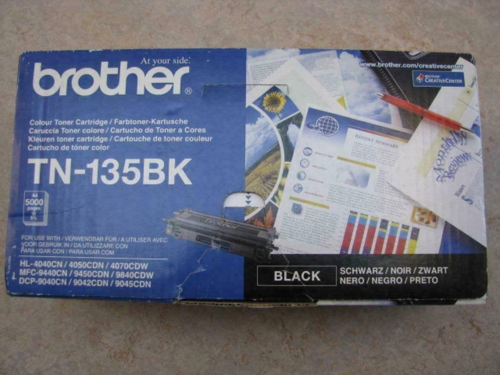 Nieuwe orig Brother toner TN-135BK (zwart) in dichte doos, Ophalen of Verzenden, Nieuw, Toner, Brother