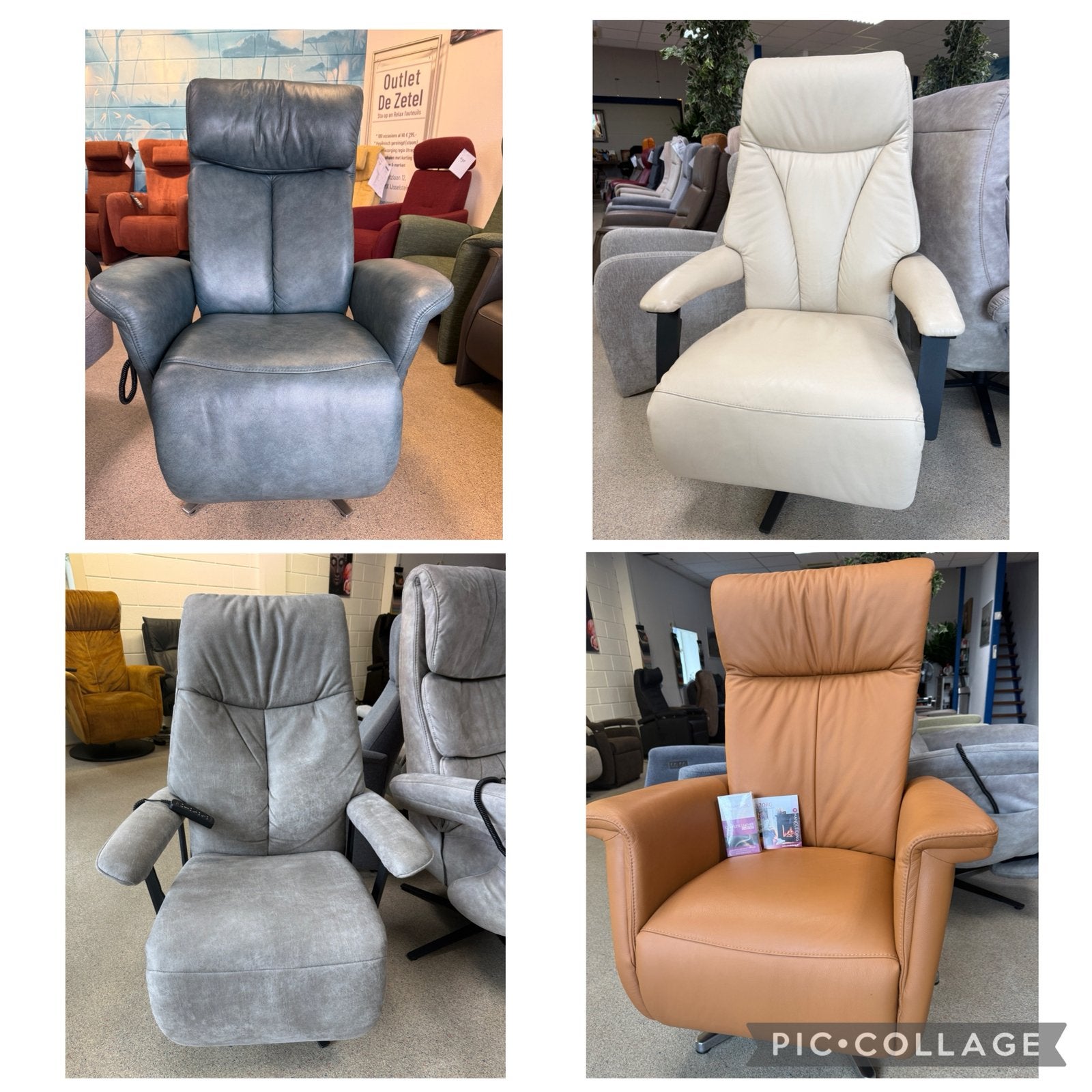 Outlet Meubelzorg sta op stoelen relax fauteuils S tot Xl