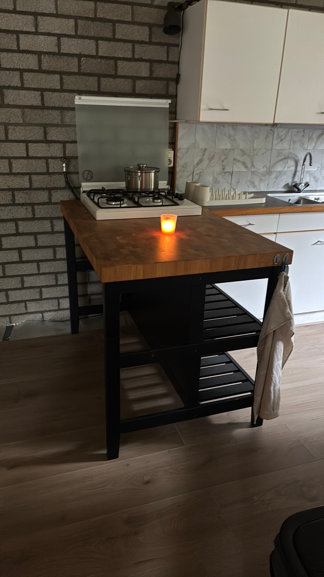 Mooi ikea keukenblok, Huis en Inrichting, Ophalen, Zwart, Zo goed als nieuw, Minder dan 100 cm
