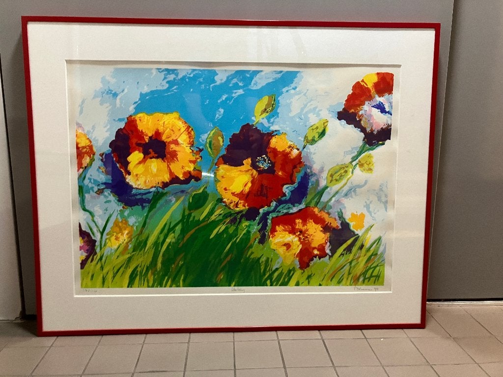 Schilderij, Overige technieken, Papier, Ophalen, Bloemen