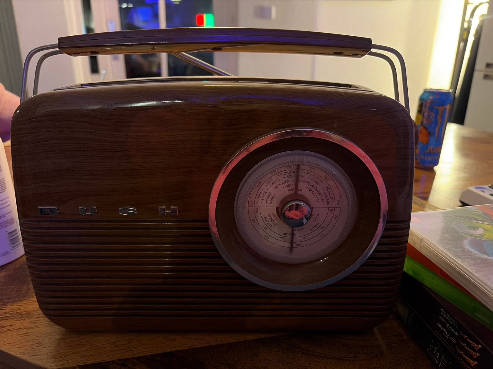 Vintage Bush Radio - Houten Draagbare Radio, Audio, Tv en Foto, Ophalen of Verzenden, Gebruikt, Radio