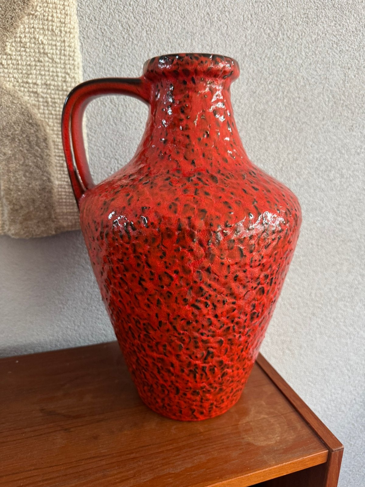 West-Germany fat Lava vaas oranje xl, Overige kleuren, Aardewerk of Porselein, Ophalen of Verzenden, Zo goed als nieuw