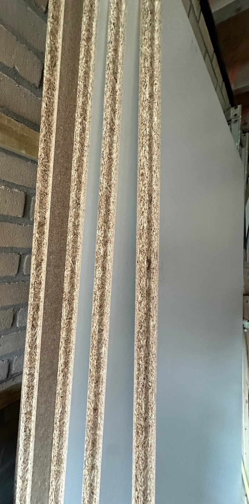Spaanplaat vloerplaten 4cm veer-groef 100x209 cm – 5 stuks, Ophalen, Zo goed als nieuw