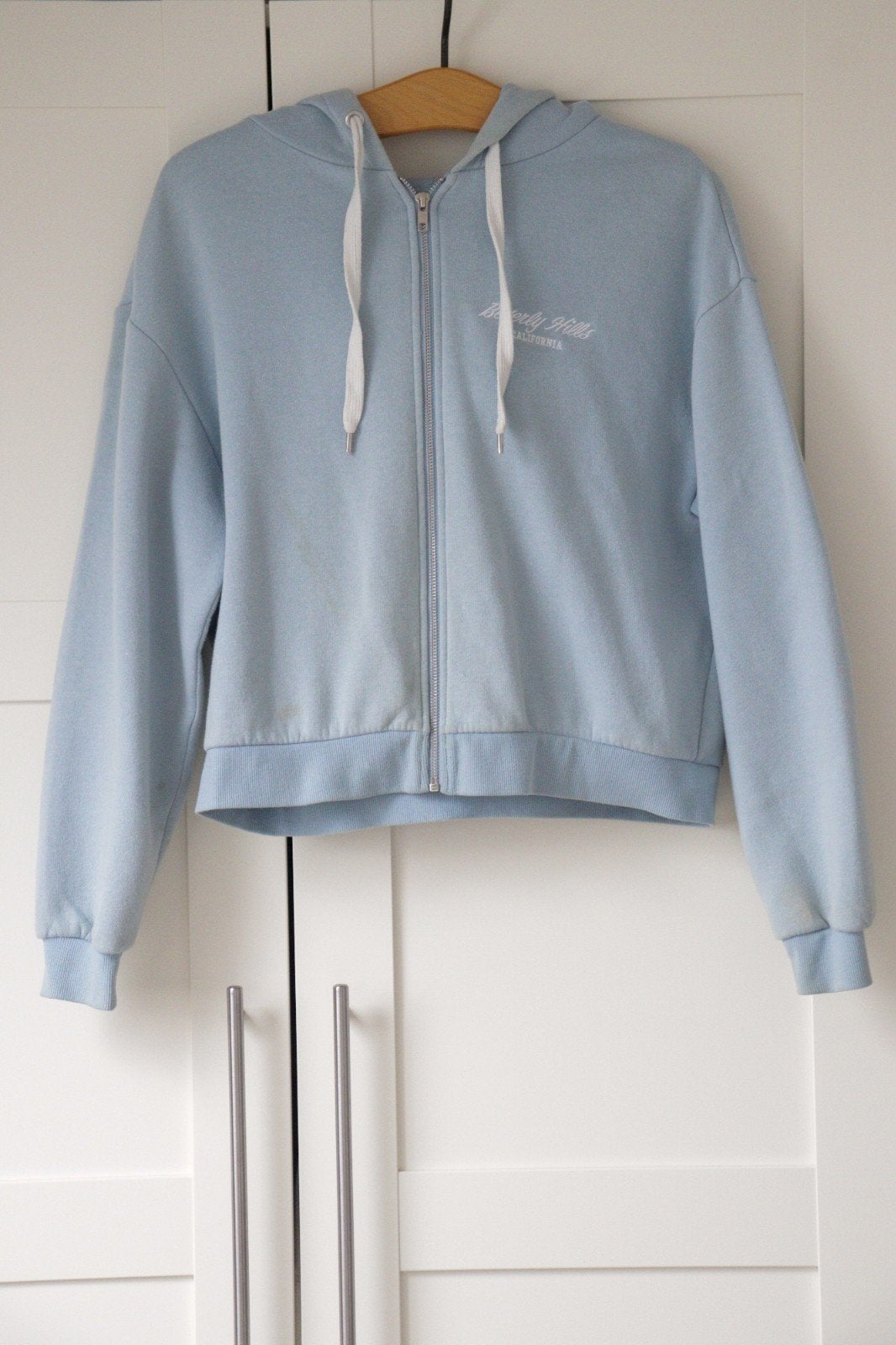Lichtblauwe hoodie met rits - Divided H&M, Divided by H&M, Blauw, Maat 42/44 (L), Ophalen of Verzenden