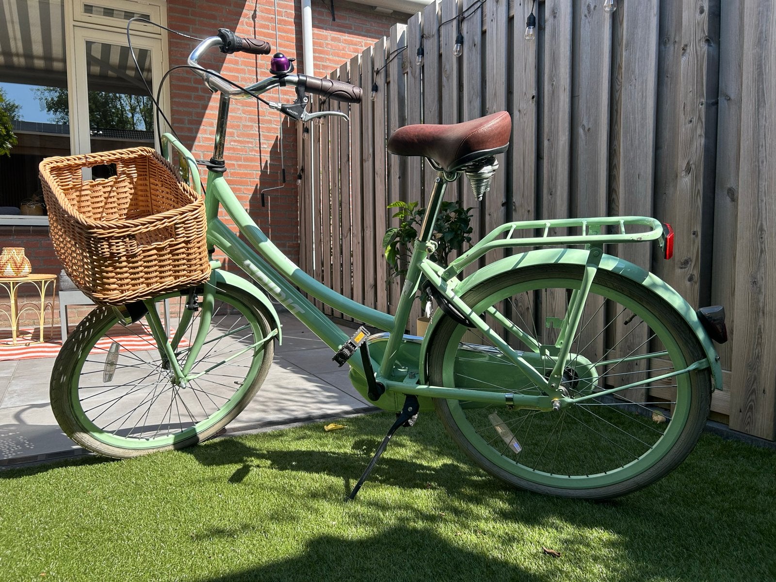 Spirit meisjesfiet met mandje en versnellingen, Fietsen en Brommers, Terugtraprem, Gebruikt, Versnellingen, Minder dan 47 cm