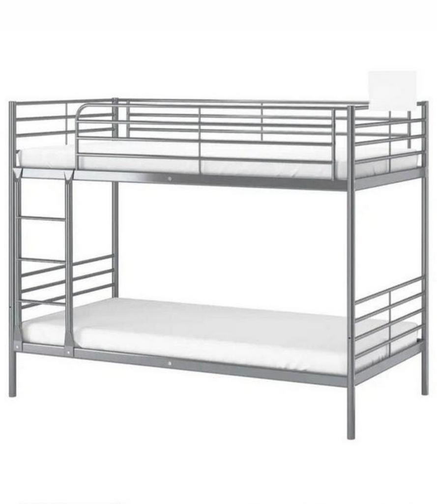 IKEA Svärta stapelbed grijs metaal 90x200 cm niet gratis, Ophalen of Verzenden