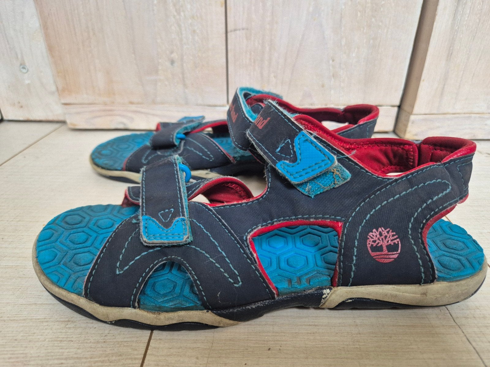 Timberland klittenband sandalen mt 37., Ophalen, Gebruikt, Timberland, Overige typen