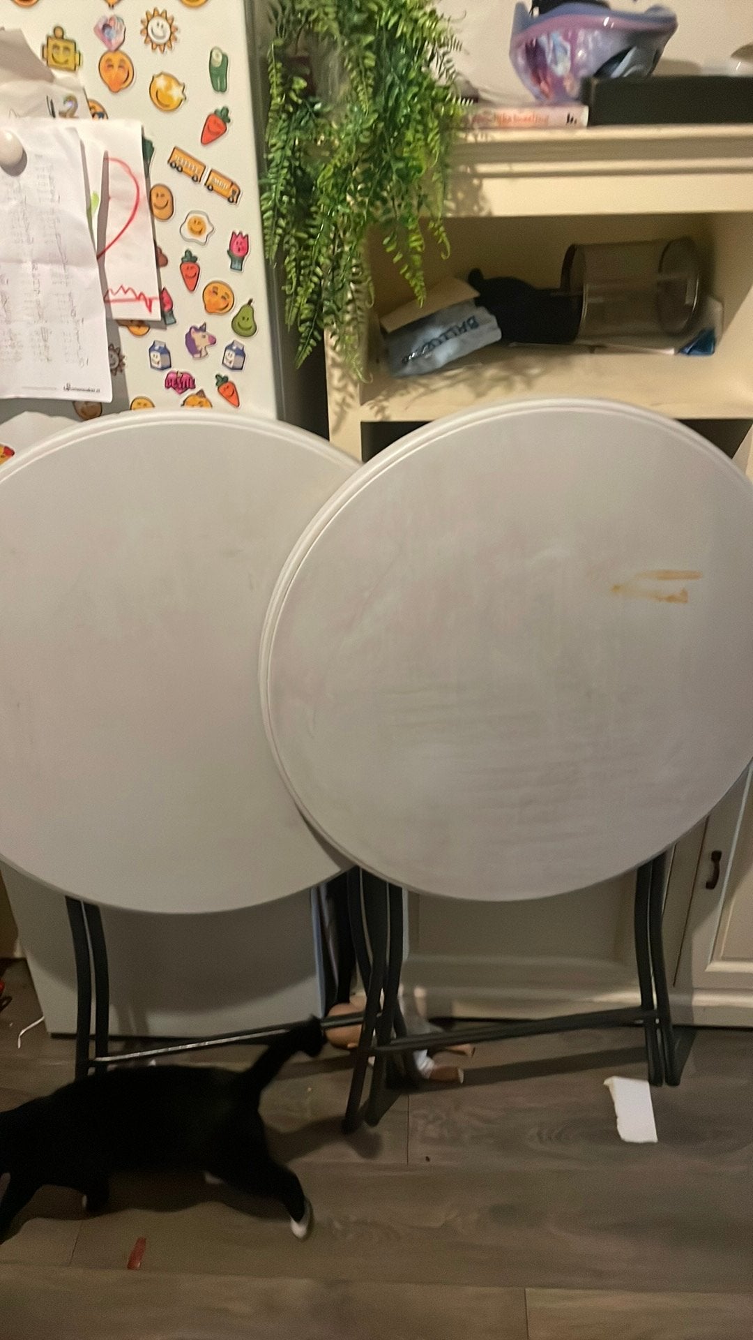 2 x bistrotafels/statafels, Ophalen, Gebruikt
