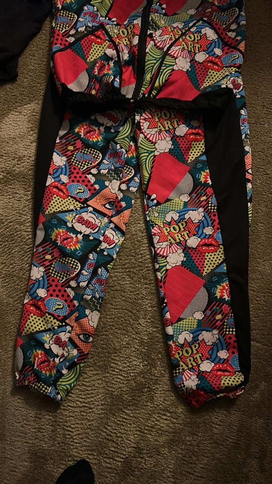 Super leuk joggingpak/ carnavalspak. Maat L POP ART, Ophalen of Verzenden, Zo goed als nieuw, Carnaval