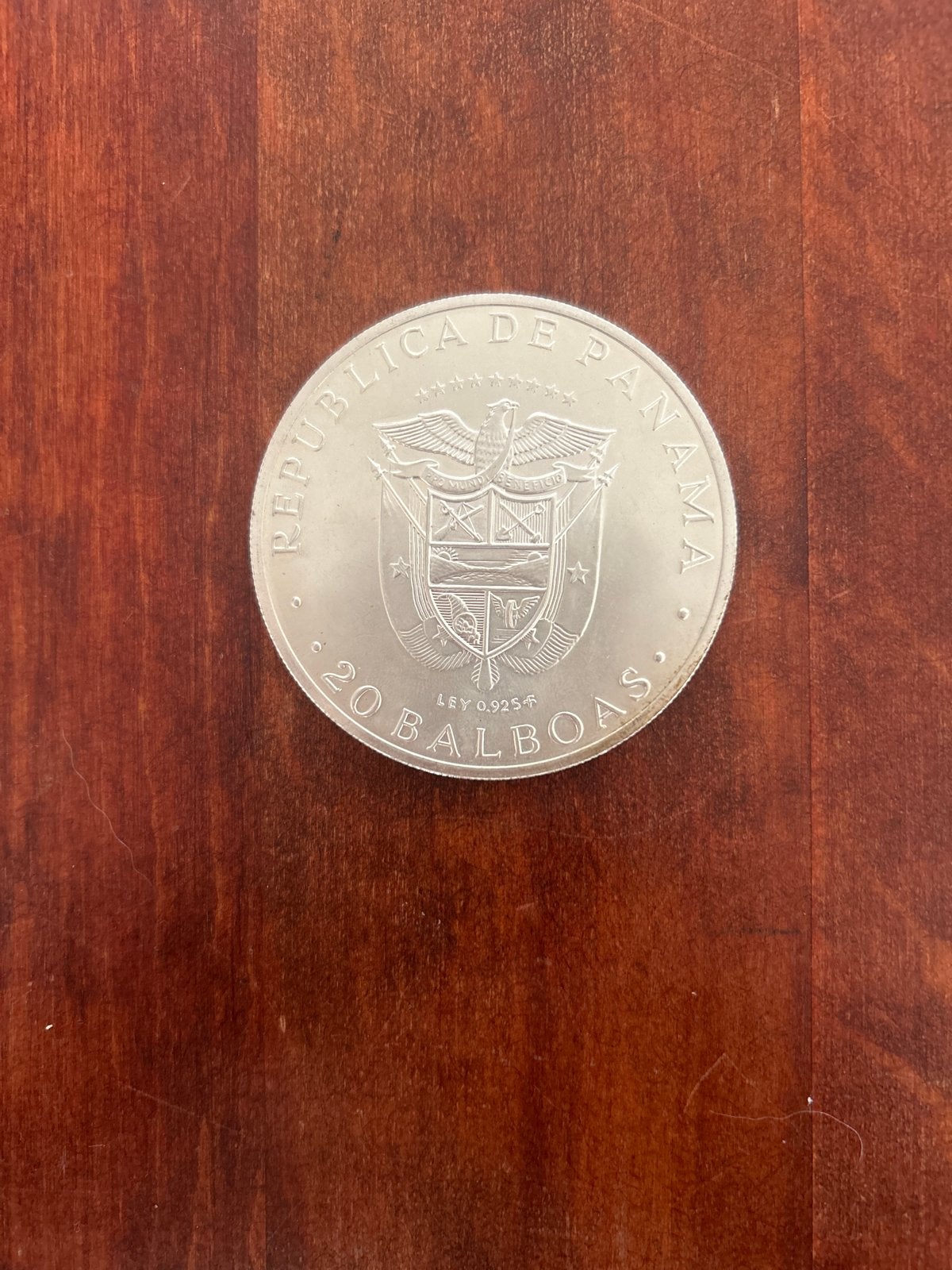 Zilveren 20 Balboas Panama 1974 - Simón Bolívar, Postzegels en Munten, Ophalen of Verzenden, Midden-Amerika, Losse munt, Zilver