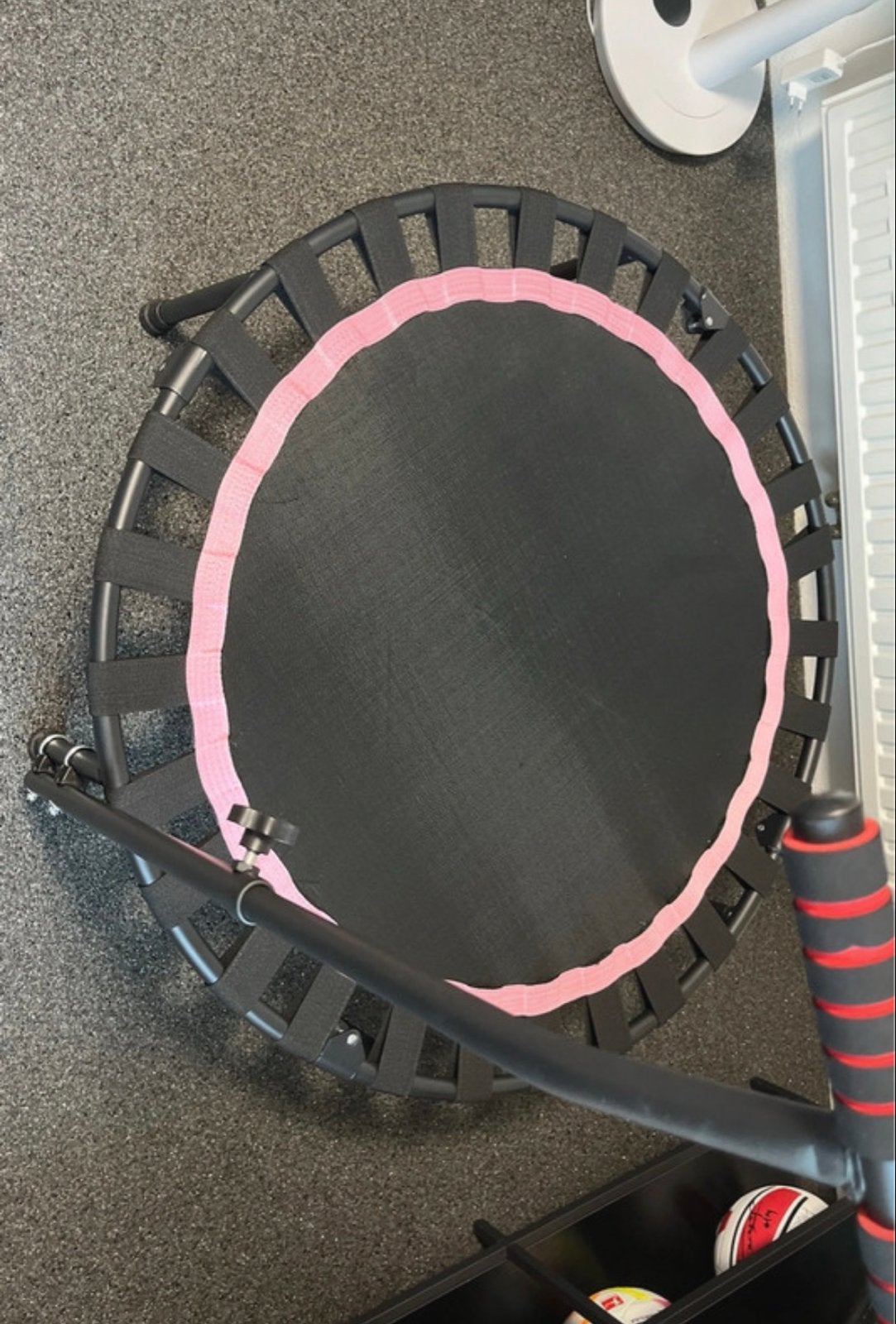 Fitness Trampoline met Handvat - Roze/Zwart, Sport en Fitness, Ophalen of Verzenden, Zo goed als nieuw, Benen, Overige typen
