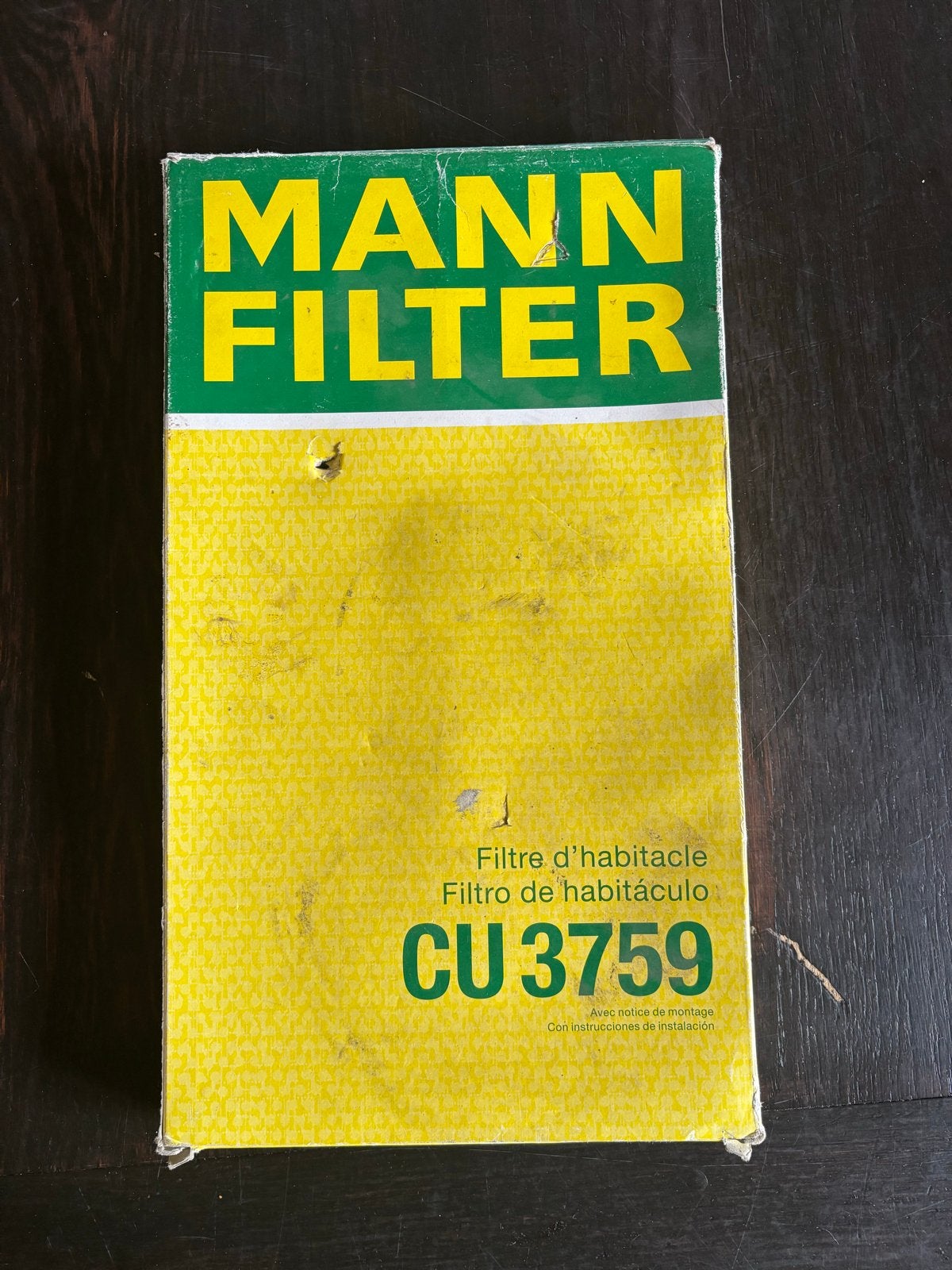 MANN FILTER CU 3759 Interieurfilter Mercedes-Benz, Vito W638, Ophalen, Nieuw, Mercedes-Benz
