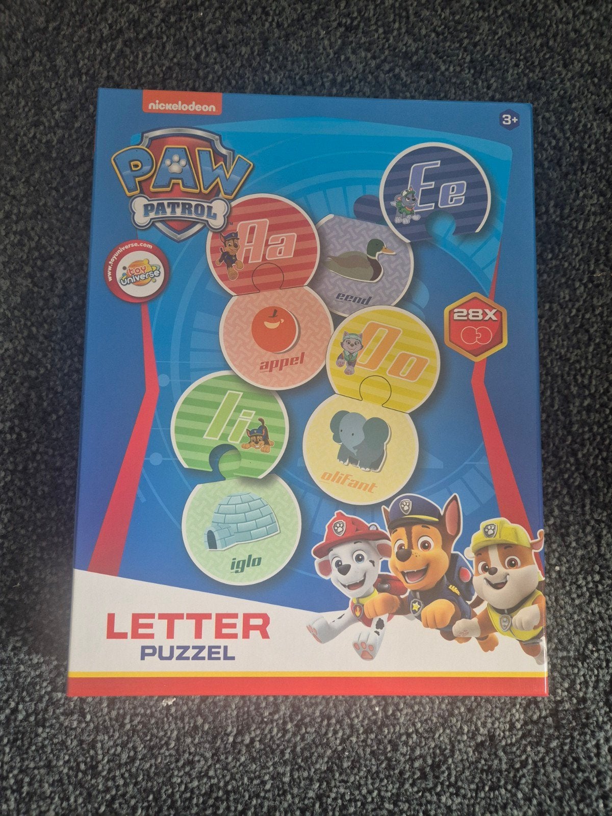 Spel Letterpuzzel Paw patrol 3+ jaar, Ophalen of Verzenden, Meer dan 50 stukjes, Zo goed als nieuw, 2 tot 4 jaar