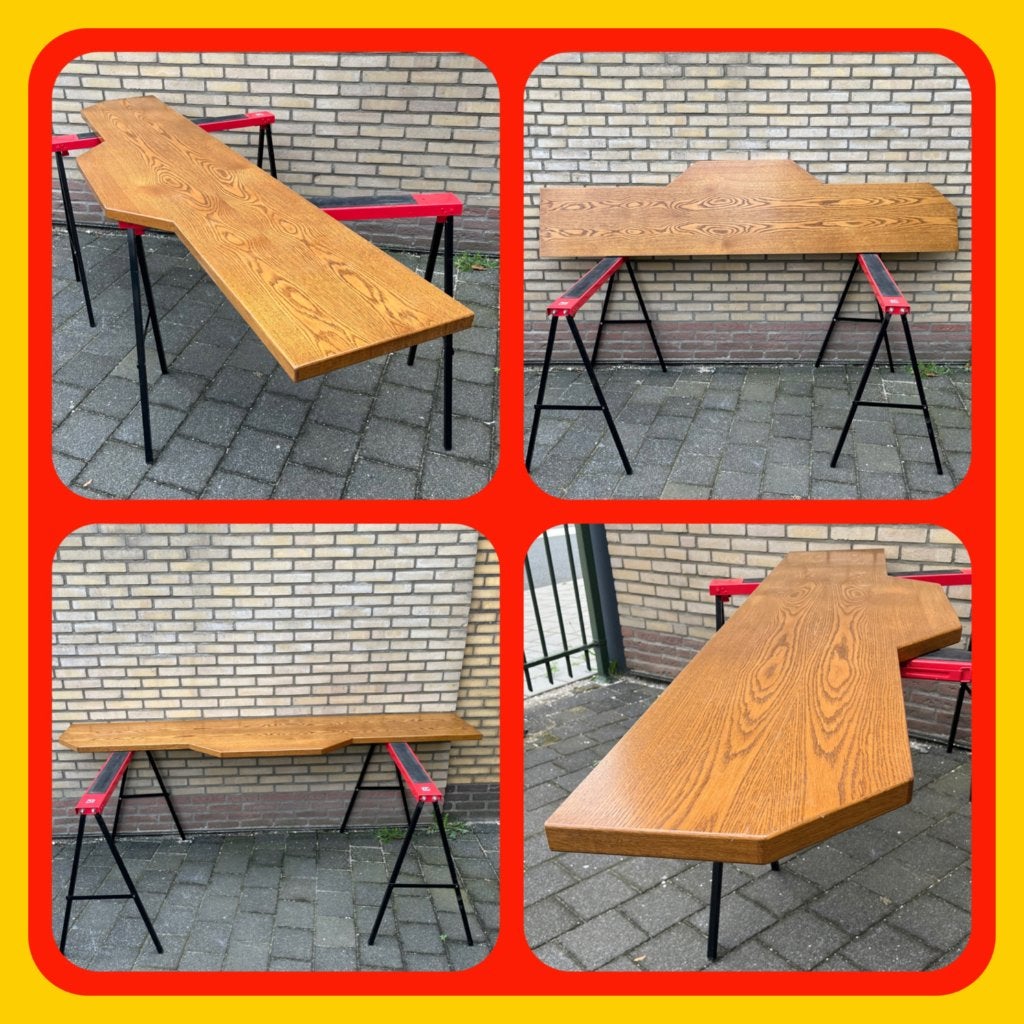 079. Heel Mooi Eiken Houten Werkblad, Ophalen