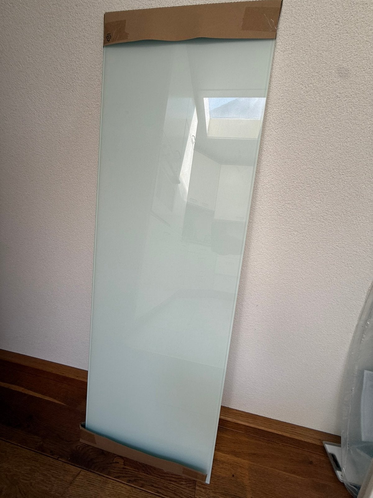 Nieuw BESTÅ Bovenblad, glas/wit, 120x40 cm, Huis en Inrichting, Kasten | Televisiemeubels, Ophalen, 100 tot 150 cm, Nieuw, Glas