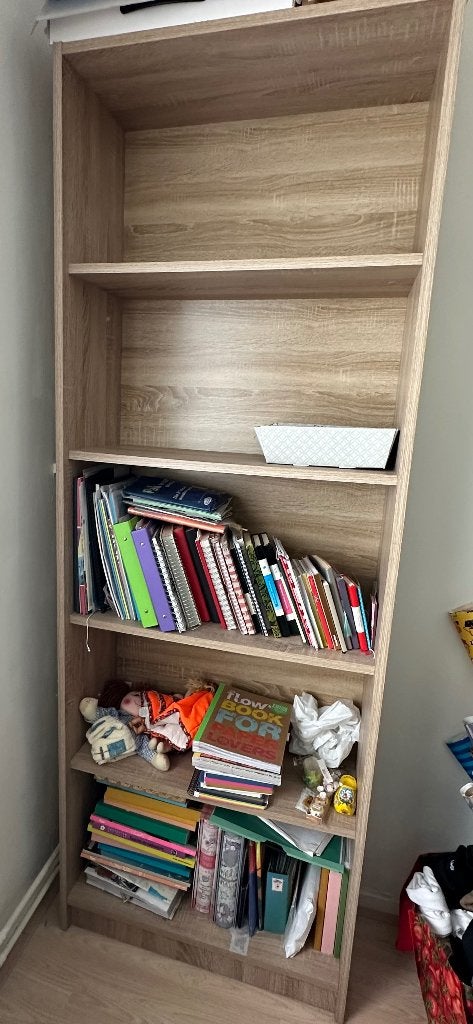 JYSK HORSENS Boekenkast, Licht Eiken, 70x29x197 cm, Ophalen, 50 tot 100 cm, Zo goed als nieuw, 150 tot 200 cm