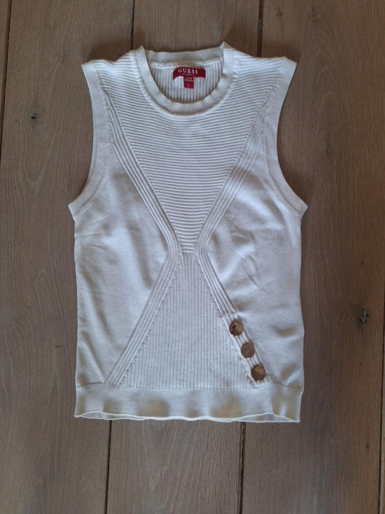 Guess fijn gebreide top nieuw, Kleding | Dames, Tops, Ophalen of Verzenden, Nieuw, Zwart, Korte mouw
