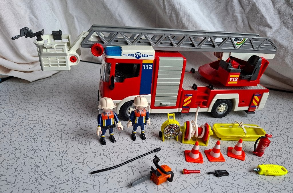 Playmobil 4820 Brandweerladderwagen, Gebruikt, Losse onderdelen, Voertuig, Ophalen of Verzenden