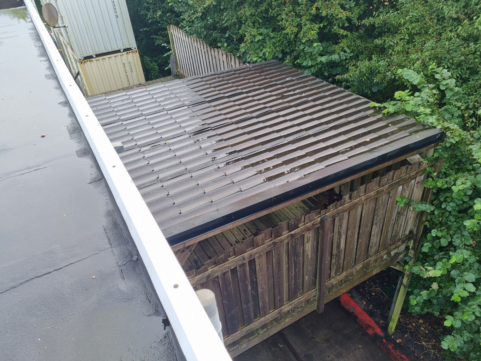 dakpanplaten + afdekkers +/- 4mx4m, Tuin en Terras, Overkappingen, Ophalen, Gebruikt