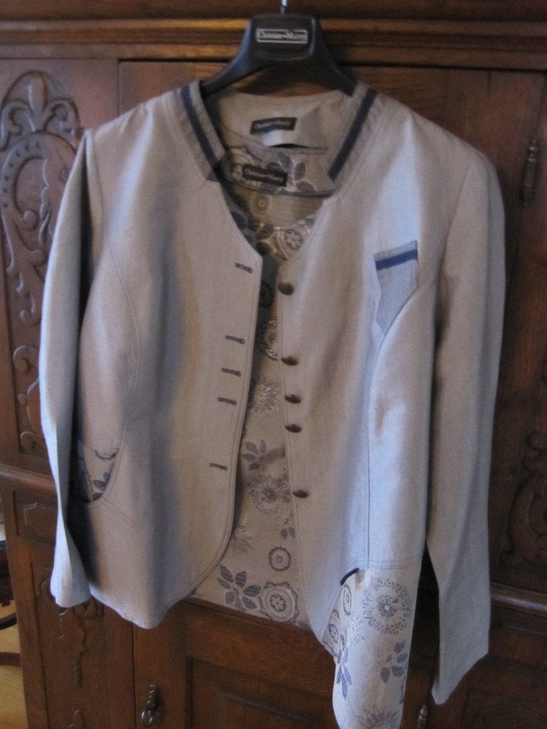 Mooie twinset - jasje met topje - Christian-Marry design, Kleding | Dames, Jassen | Zomer, Zo goed als nieuw, Maat 42/44 (L), Verzenden