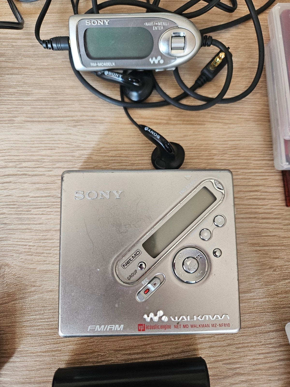 Sony Net MD Walkman MZ-NF810 met accessoires, Ophalen of Verzenden, Minidisc-speler