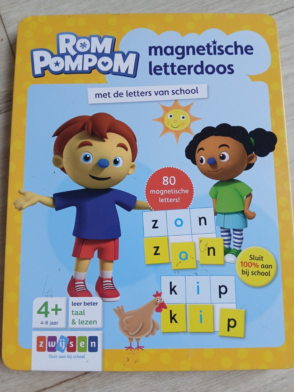 Rompompom magnetische letterdoos vanaf 4 jaar, Ophalen of Verzenden, Zo goed als nieuw