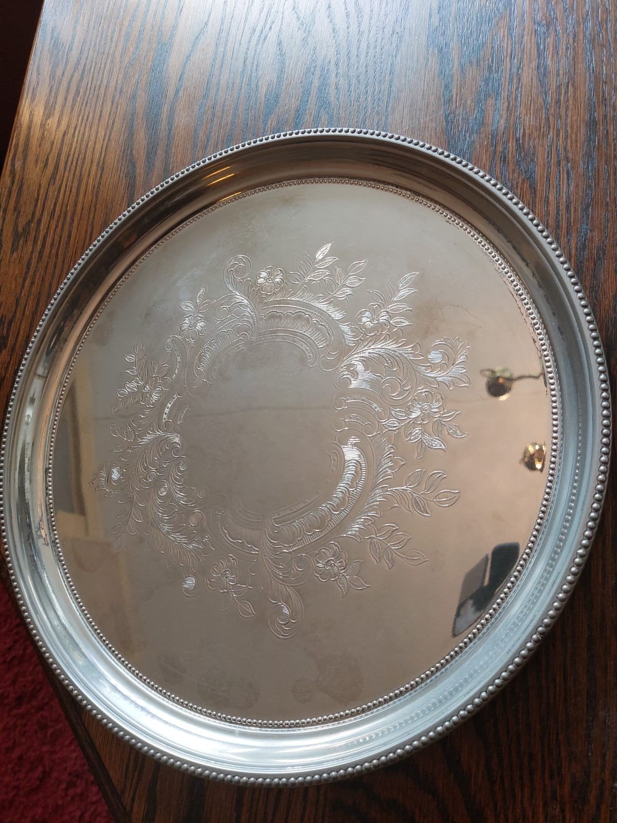 Mooi rond dienblaadje van WMF, Zilverkleuri, Ophalen of Verzenden, Rond, Metaal