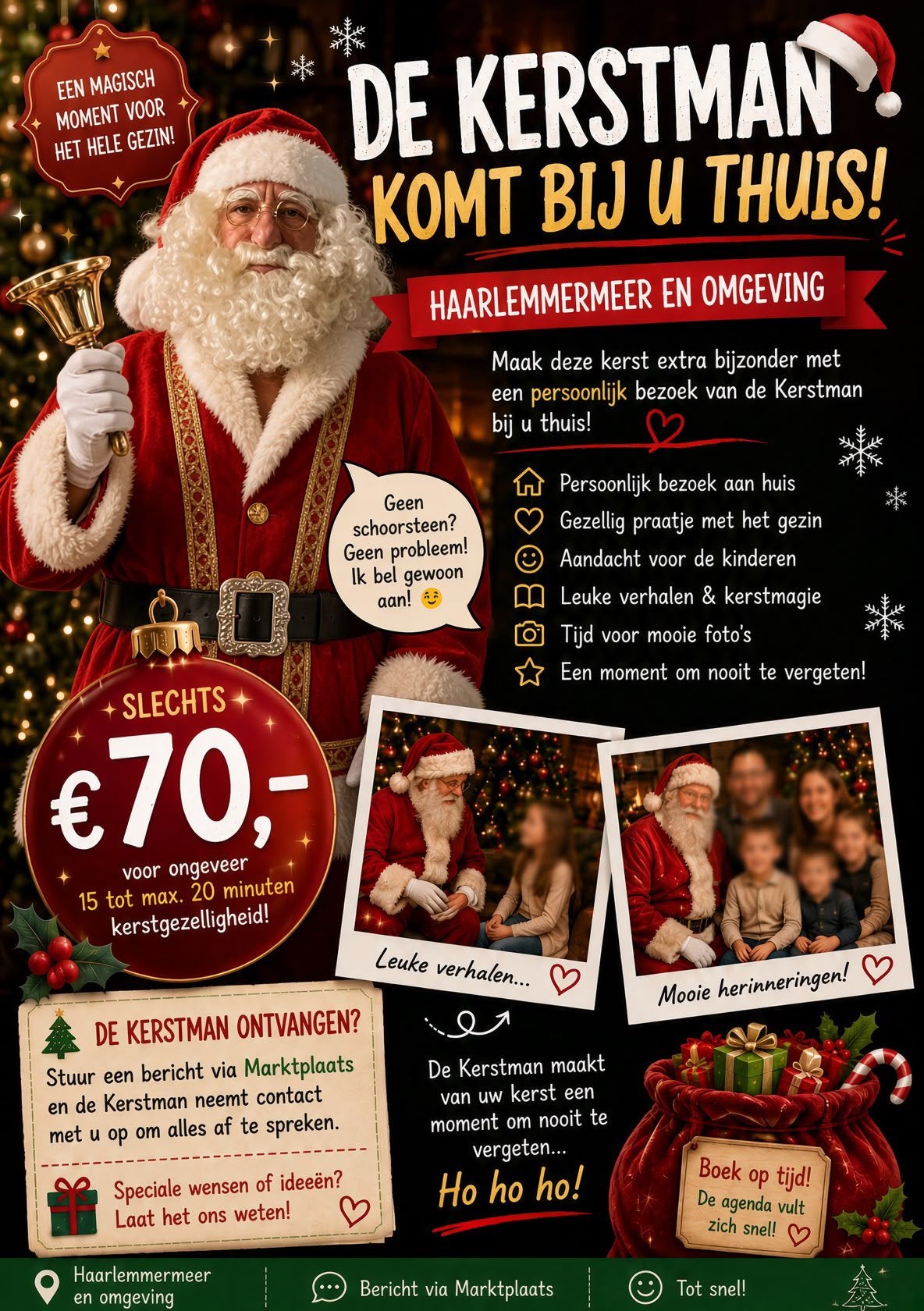 Kerstman bezoek, Ophalen of Verzenden, Nieuw
