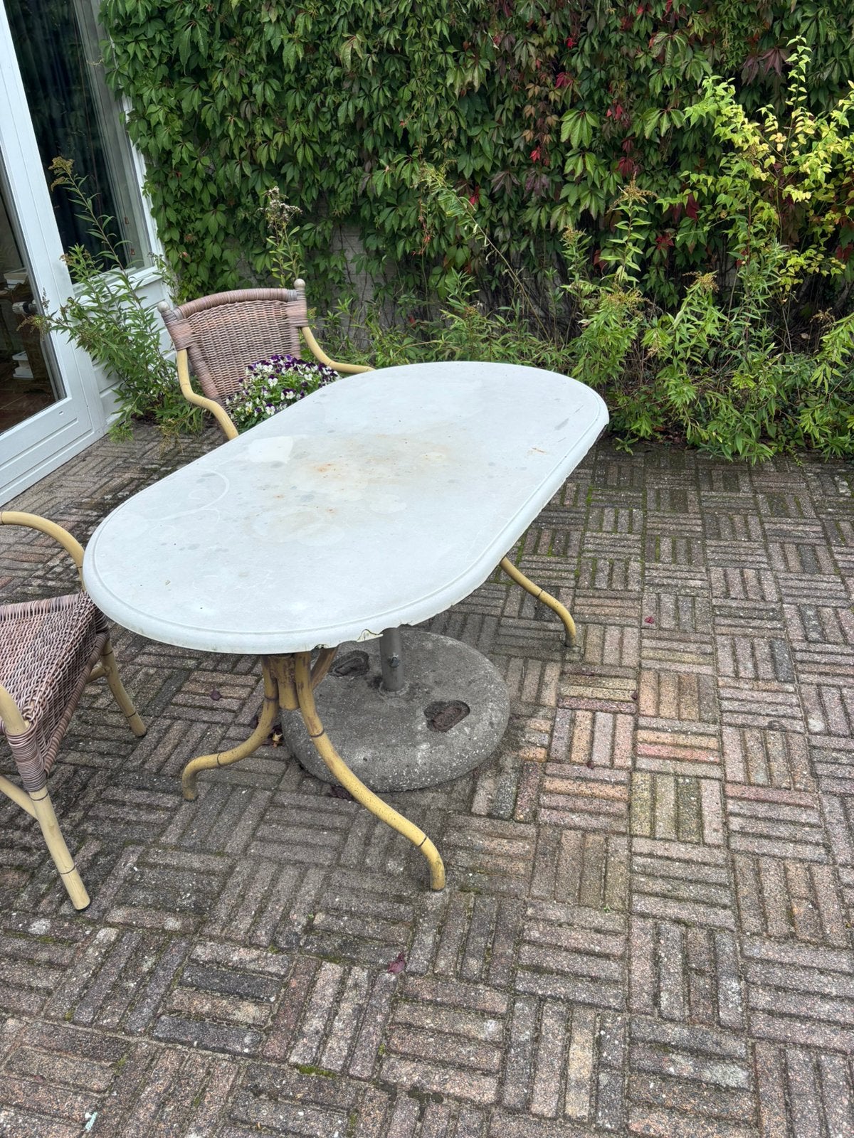 Tuintafel, Ophalen of Verzenden, Gebruikt, Overige materialen