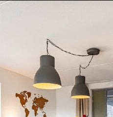 Ikea lamp hektar 38 cm 2 stuks, Ophalen, Gebruikt, Metaal